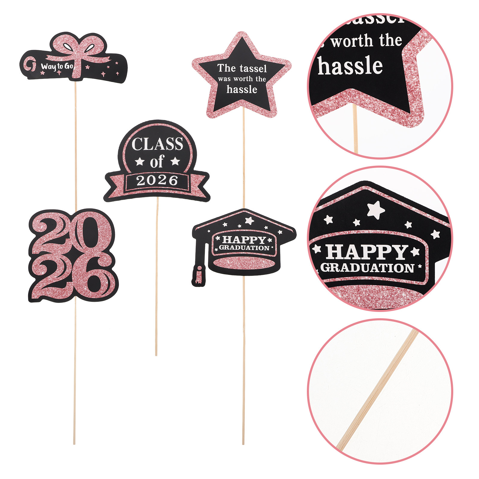 Centerpiece Stick - 20 Pezzi di Decorazioni per Laurea,