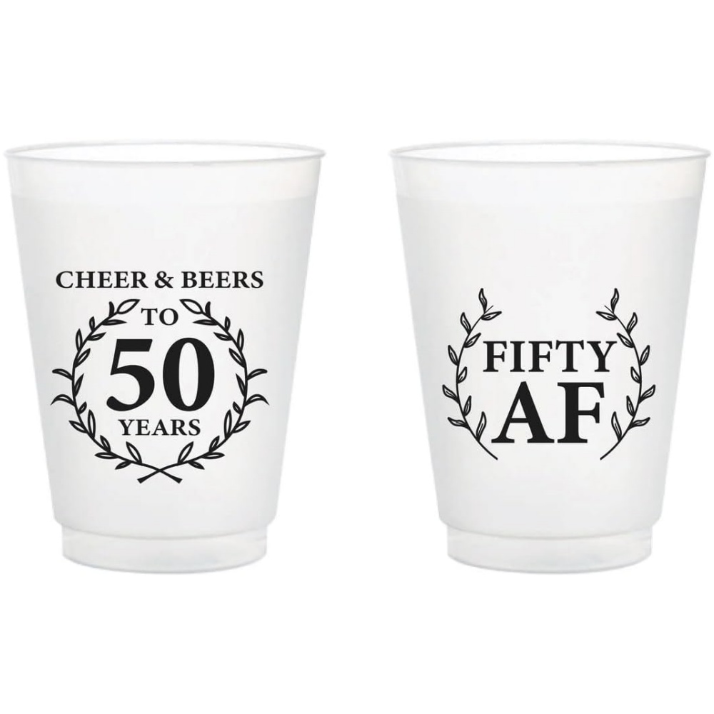 Plastic Cup 50Pcs - 10/50 Bicchieri in plastica satinata personalizzati,