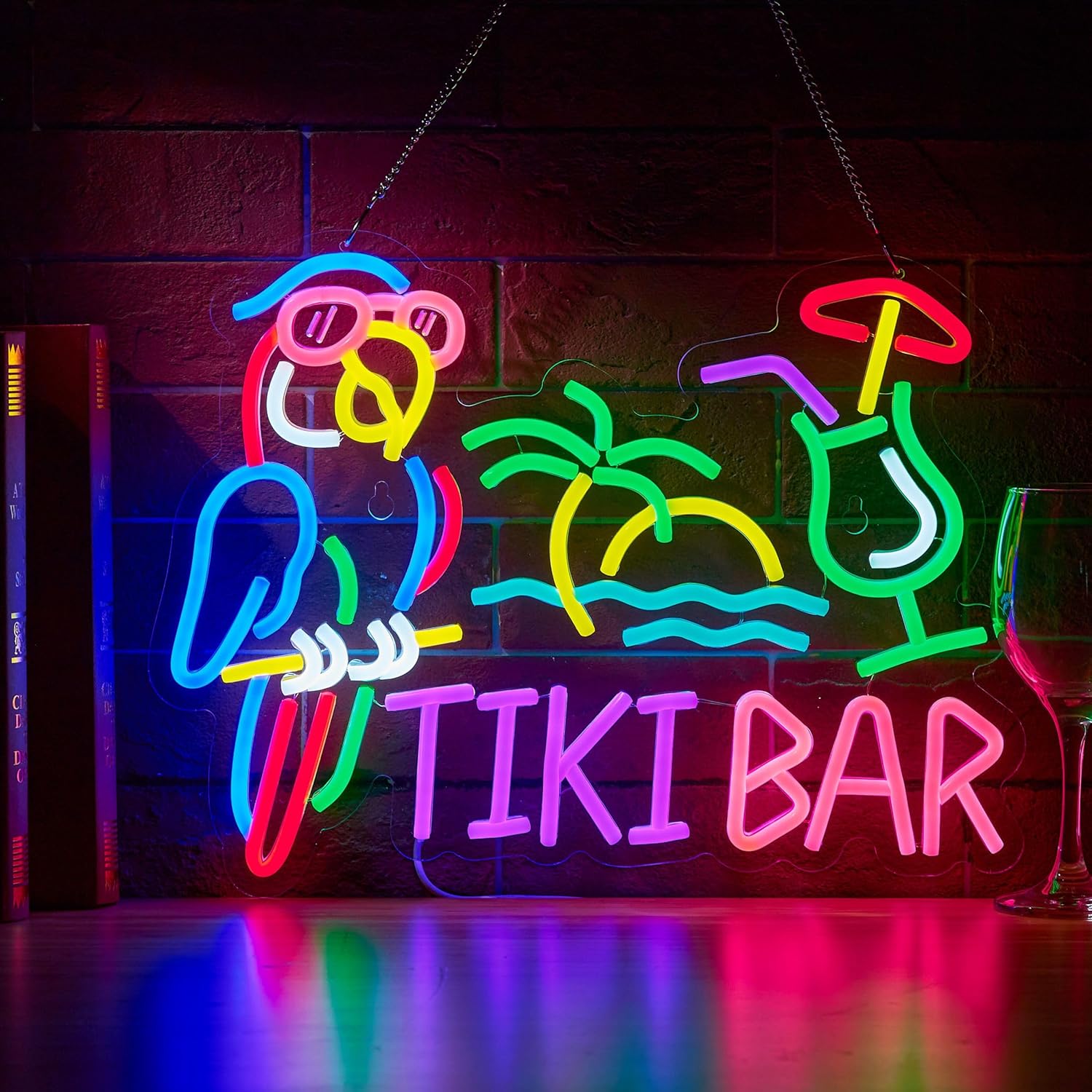 Neon Sign Party - Insegna al Neon Tiki Bar con