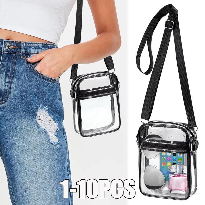 Event & Party Supply Photos - 1-10 Pezzi Borsa a Tracolla Trasparente