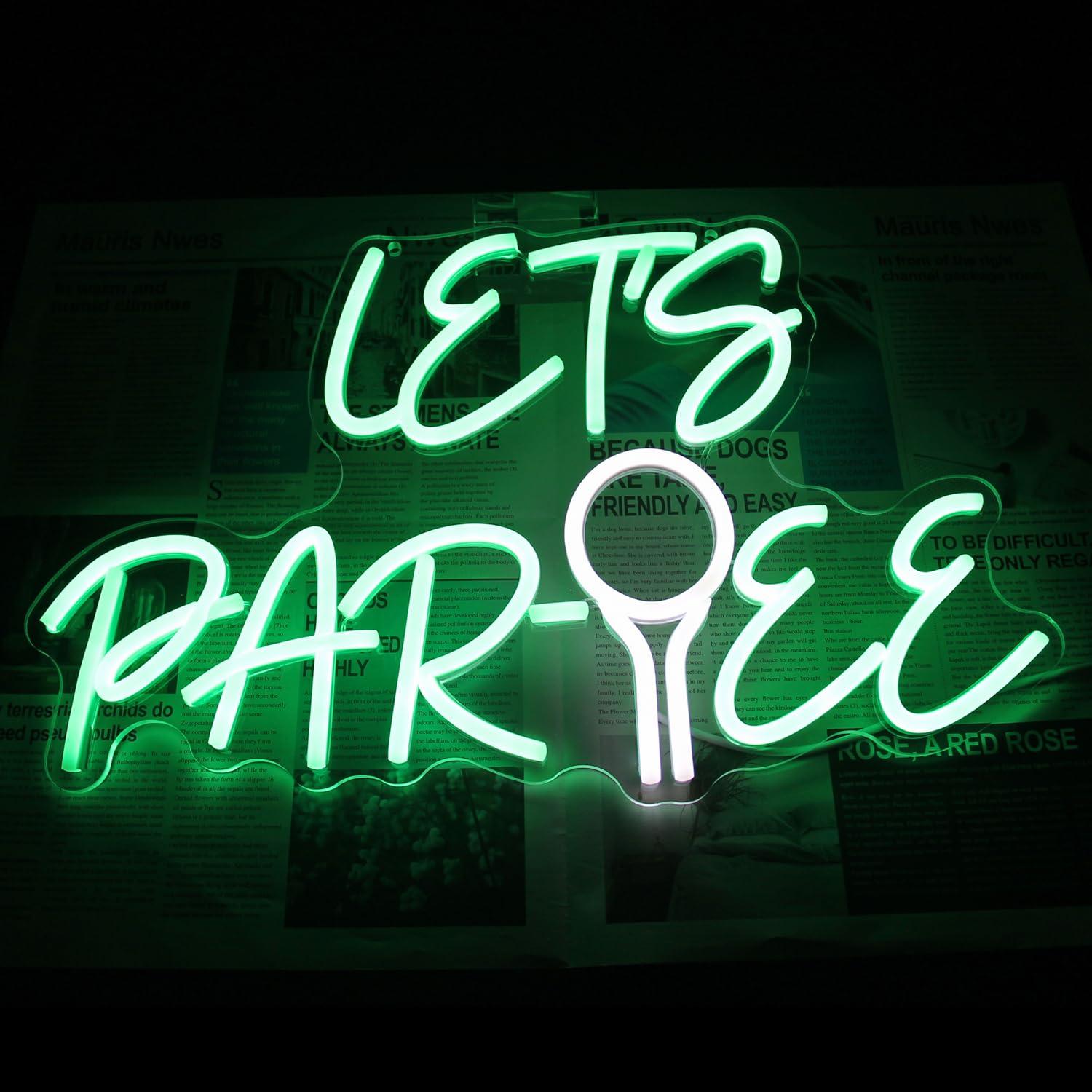 Insegna al Neon 'Let's Par Tee - Neon Sign Party recensione e prezzo