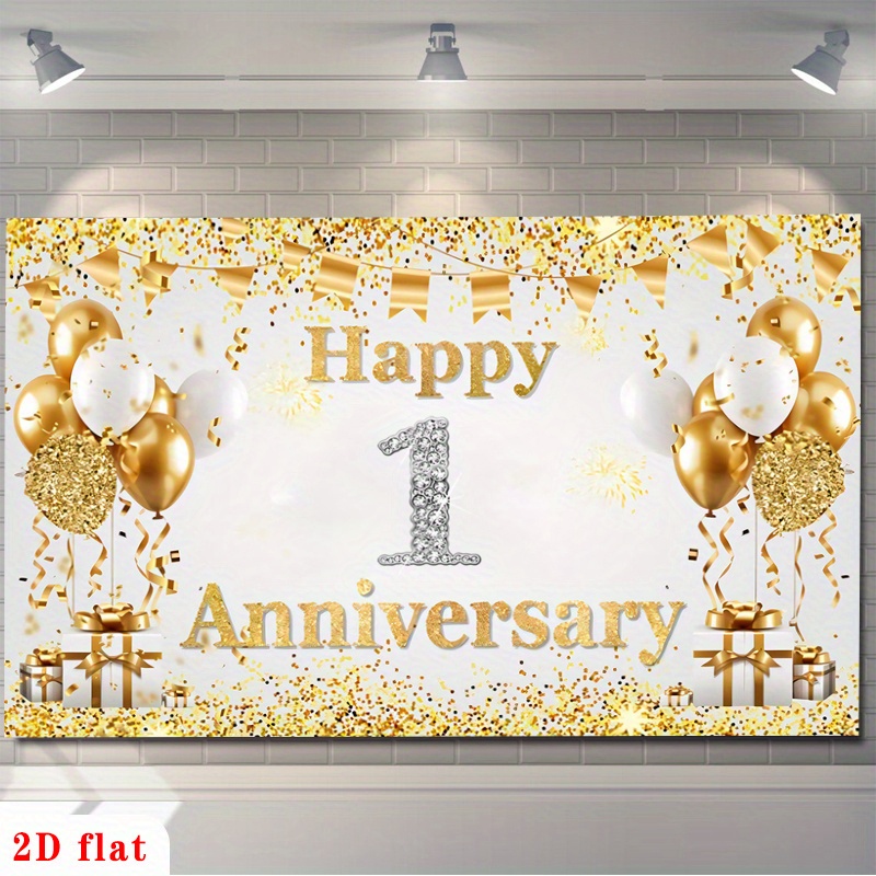 Striscione 2D piatto oro bianc - Party Banner Gold recensione e prezzo