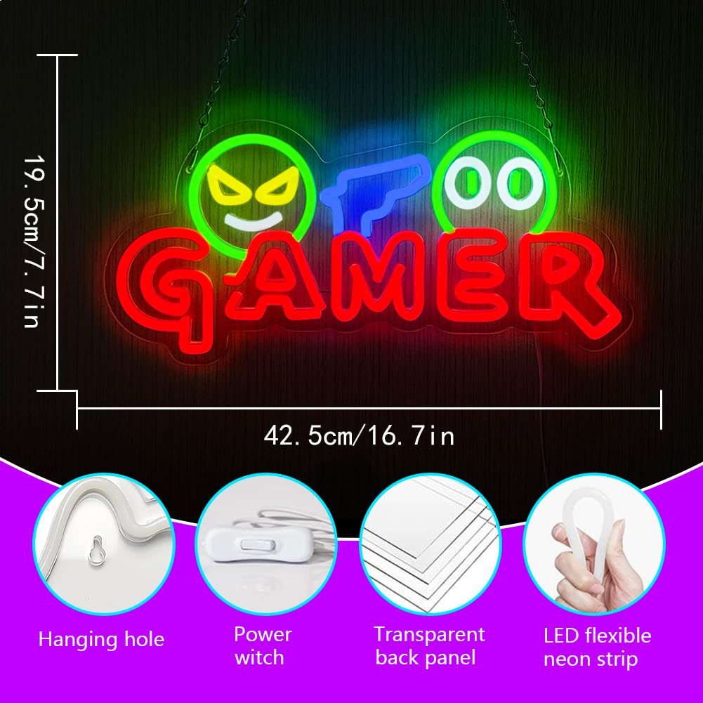 Insegna al Neon LED per Gamer, - Neon Sign Party recensione e prezzo